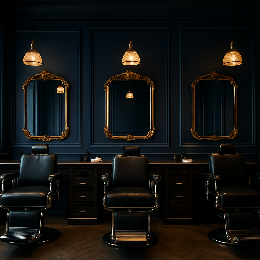 Interior de la barbería